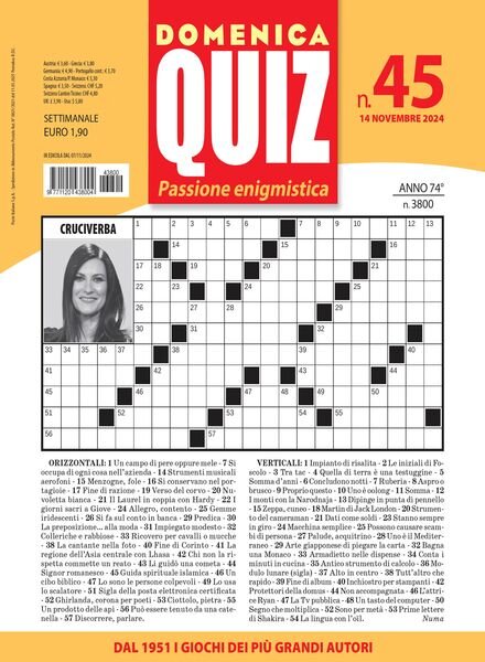 Domenica Quiz – 14 Novembre 2024 Cover