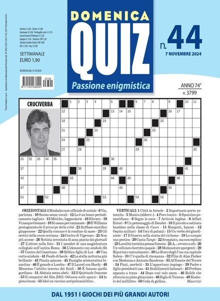 Domenica Quiz – 7 Novembre 2024 Cover