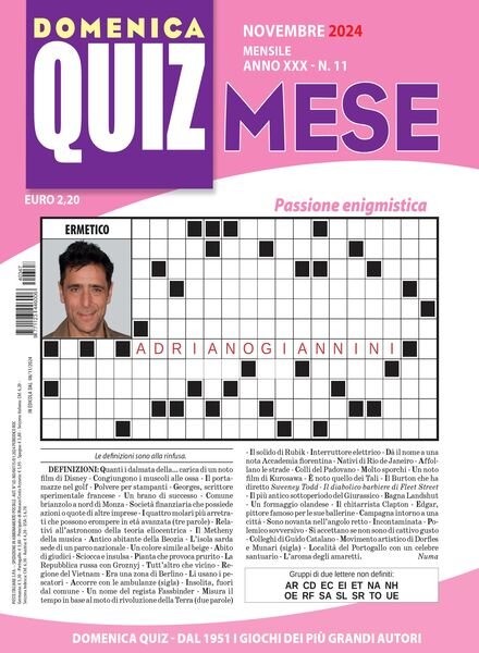 Domenica Quiz Mese – Novembre 2024 Cover