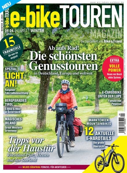 E-Bike Touren Magazin – Herbst-Winter 2024 Cover