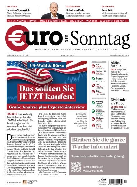 Euro am Sonntag – 8 November 2024 Cover