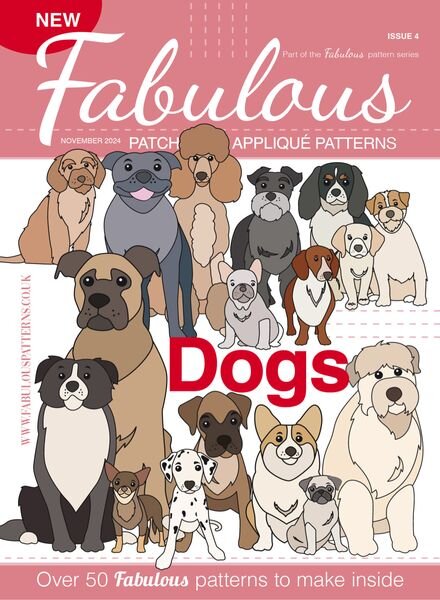 Fabulous Patchwork Applique Patterns – Dogs – November 2024 Cover