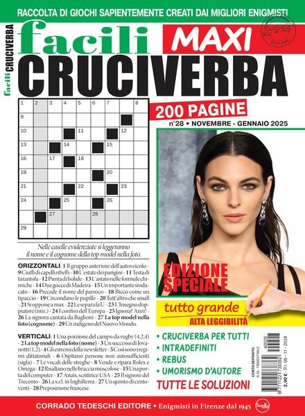 Facili Cruciverba – Novembre-Dicembre 2024 – Gennaio 2025 Cover