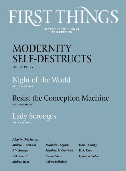 First Things – December 2024 Cover