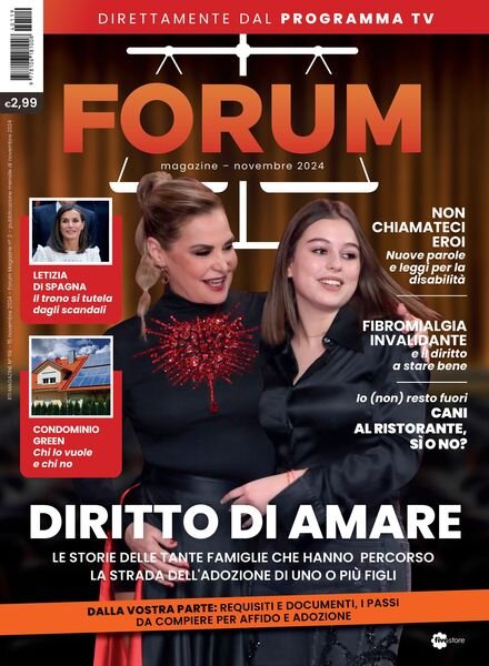 Forum Magazine Italia – Novembre 2024 Cover