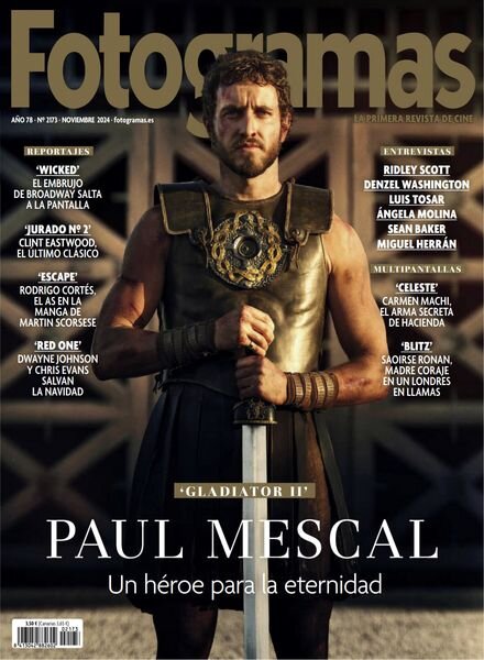Fotogramas – Noviembre 2024 Cover