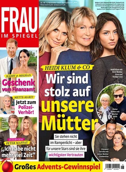Frau im Spiegel – 6 November 2024 Cover