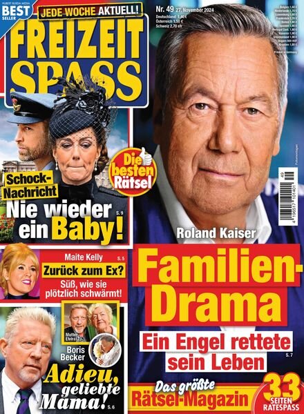 Freizeit Spass – 26 November 2024 Cover