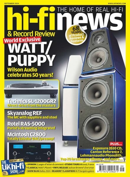 Hi Fi News – September 2024 Cover