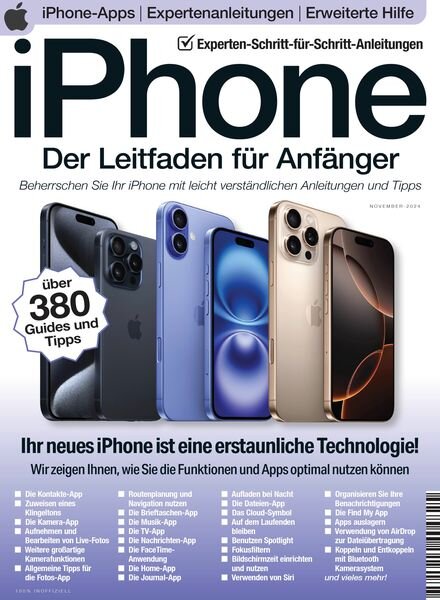 iPhone Der Leitfaden fur Anfanger – November 2024 Cover