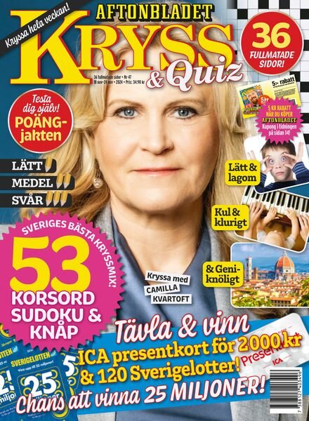 Kryss & Quiz – 18 November 2024 Cover