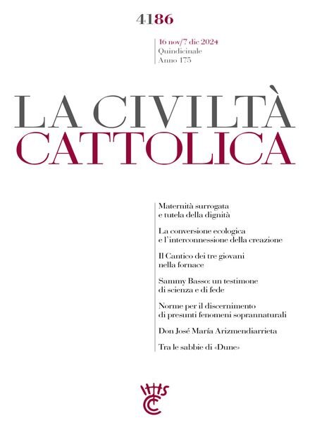 La Civilta Cattolica – 16 Novembre 2024 Cover