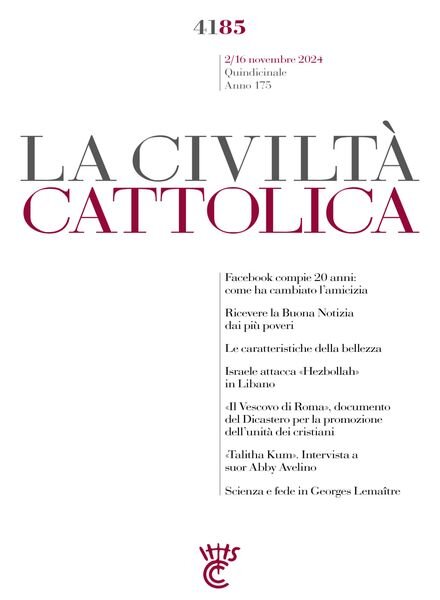 La Civilta Cattolica – 2 Novembre 2024 Cover