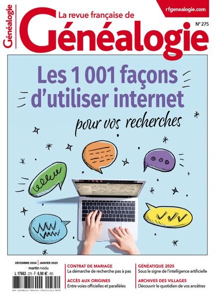 La Revue francaise de Genealogie – Decembre 2024 – Janvier 2025 Cover