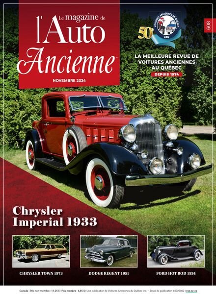L’Auto Ancienne – Novembre 2024 Cover