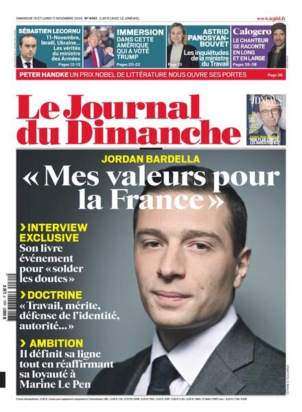 Le Journal du dimanche – 10 Novembre 2024 Cover