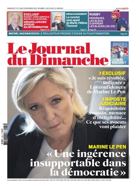 Le Journal du dimanche – 17 Novembre 2024 Cover