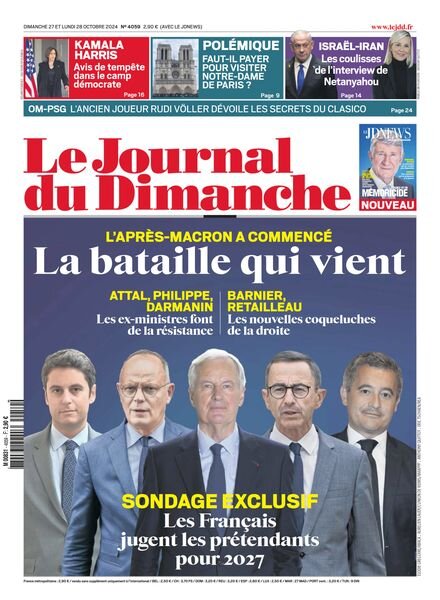 Le Journal du dimanche – 27 Octobre 2024 Cover