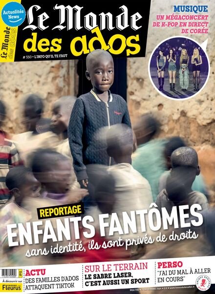 Le Monde des Ados – 13 Novembre 2024 Cover