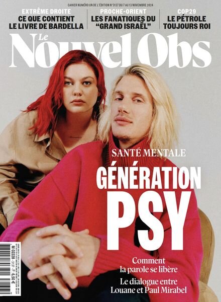 Le Nouvel Obs – 7 Novembre 2024 Cover