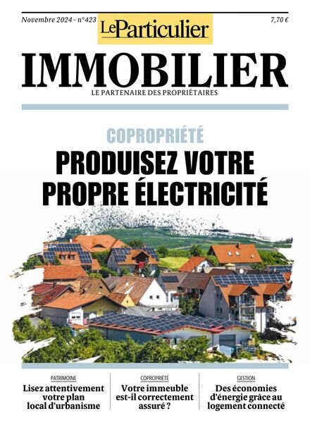 Le Particulier Immobilier – Novembre 2024 Cover