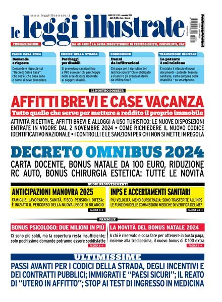 Leggi Illustrate – Novembre 2024 Cover