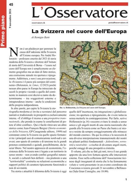 L’Osservatore – 9 Novembre 2024 Cover
