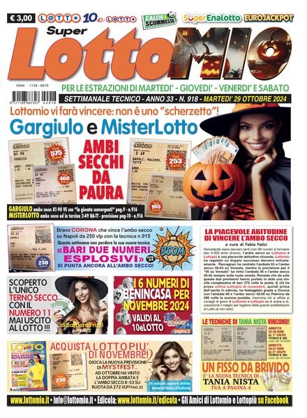 Lottomio del Giovedi – 29 Ottobre 2024 Cover