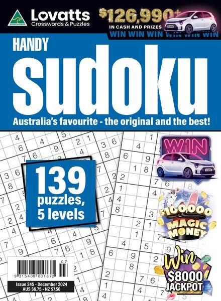 Lovatts Handy Sudoku – Issue 245 2024 Cover