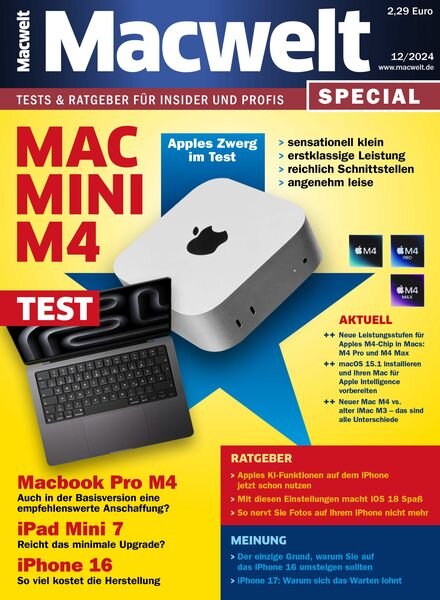 Macwelt Special – Dezember 2024 Cover