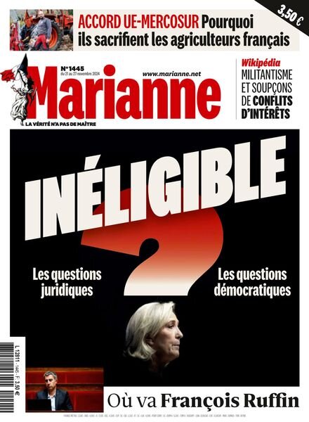 Marianne – 21 Novembre 2024 Cover