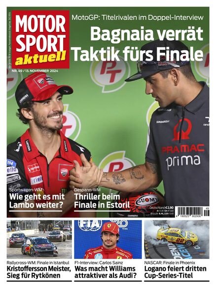 Motorsport aktuell – 12 November 2024 Cover