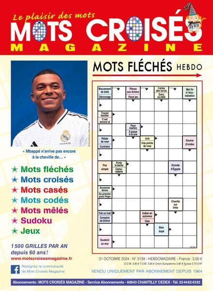 Mots Croises Magazine – 31 Octobre 2024 Cover