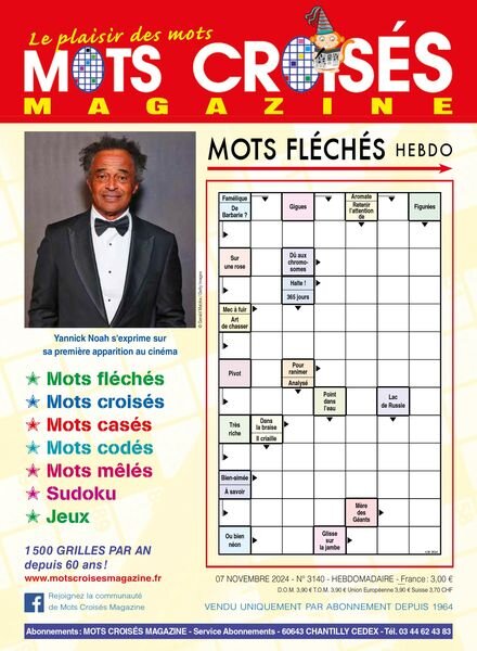 Mots Croises Magazine – 7 Novembre 2024 Cover