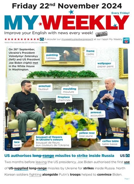 My Weekly fr – 22 Novembre 2024 Cover