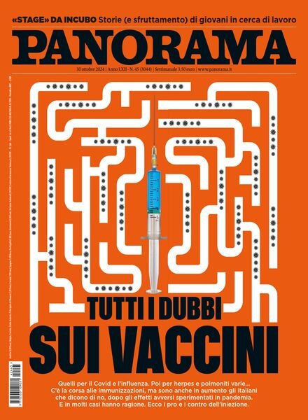 Panorama Italia – 30 Ottobre 2024 Cover