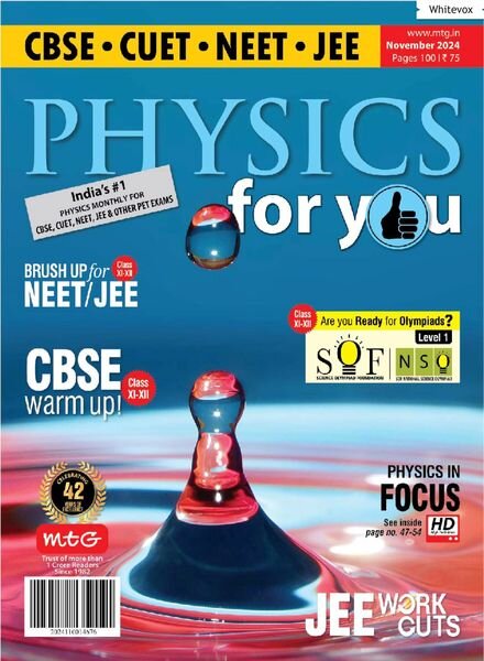 Physics For You – November 2024 Cover