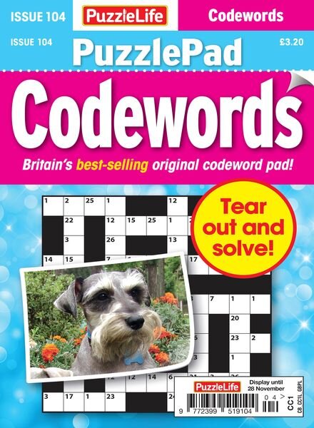 PuzzleLife PuzzlePad Codewords – Issue 104 2024 Cover