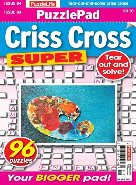 PuzzleLife PuzzlePad Criss Cross Super – Issue 84 2024 Cover