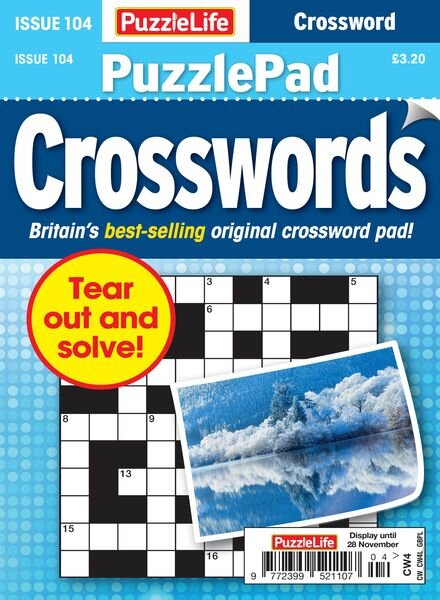 PuzzleLife PuzzlePad Crosswords – Issue 104 2024 Cover