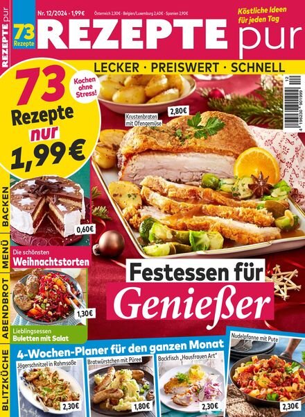 Rezepte pur – Dezember 2024 Cover