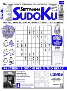 Settimana Sudoku – 15 Novembre 2024