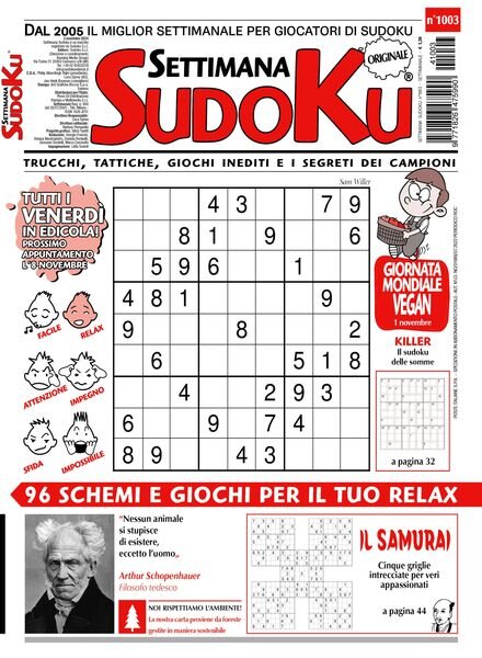 Settimana Sudoku – 2 Novembre 2024 Cover