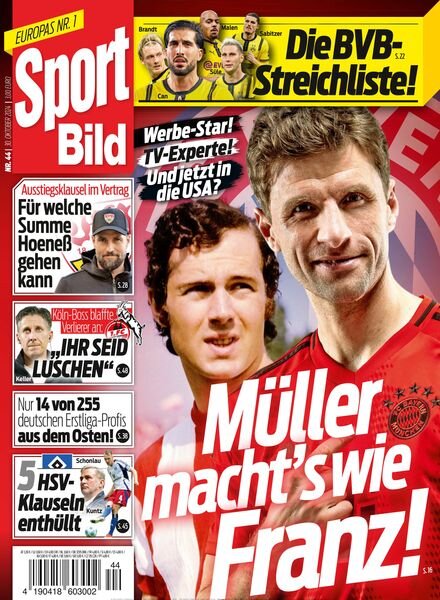 Sport Bild – 30 Oktober 2024 Cover
