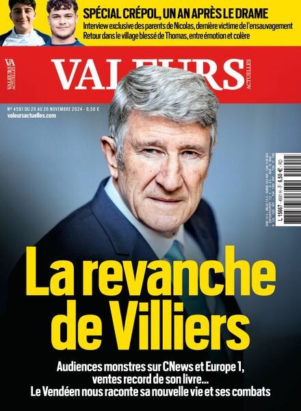Valeurs Actuelles – 20 Novembre 2024 Cover