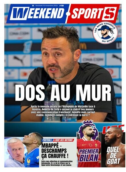 Week-end Sports – 15 Novembre 2024 Cover