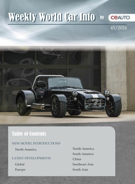 Weekly World Car Info – 16 November 2024 Cover