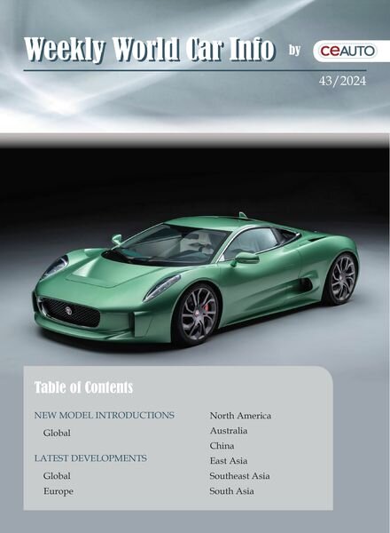 Weekly World Car Info – 2 November 2024 Cover