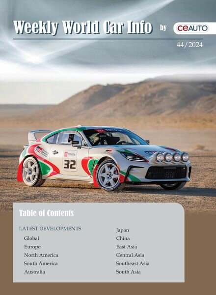 Weekly World Car Info – 9 November 2024 Cover