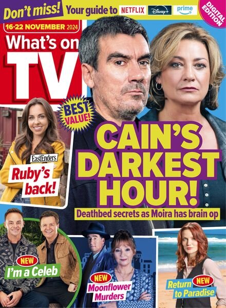 What’s on TV – 16 November 2024 Cover